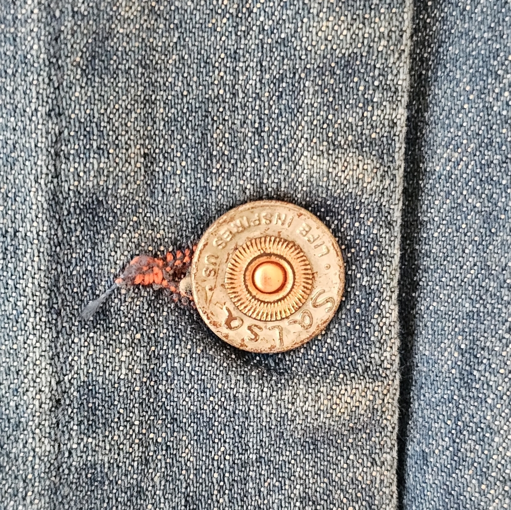 SALSA Women's Size‎ M Blue Denim Jacket with Embroidered Back - Picture 8 of 11